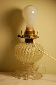 Sheldon Antique Swirled Glass Lamp C