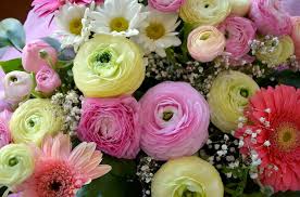 beautiful bouquet with bright colored