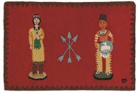 cigar indian decorative wool rug