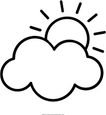 Paint your last initial, then add a design from a coloring page as an accent around it. Partly Cloudy Coloring Page Clipart Full Size Clipart 807631 Pinclipart