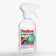 Продуктът на био сертифицирана козметика sobio etic е дезинфектант под формата на спрей, подходящ за хигиенизиране на повърхности и освежаване на въздуха в помещенията. Protos Techen Dezinfektant Za Rce I Povrhnosti Evroshajn