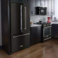 black stainless steel appliances