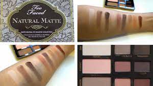 too faced natural matte palette review