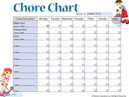 Chore Chart Template Manage Chores Using Our Free Printable