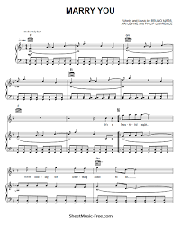 Shallow cover by jeff kammeraad and allison uhler. Marry You Sheet Music Bruno Mars Sheetmusic Free Com
