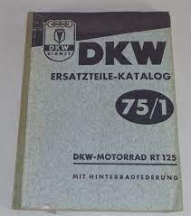 parts catalog dkw motorcycle rt 125