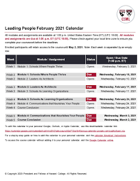 Current week number is 2020 is wn 53. Certificate In School Management And Leadership Leading People February 2021 Course Calendar By Professional Education Hgse Issuu