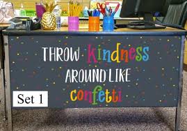 throw kindness teacher desk decal
