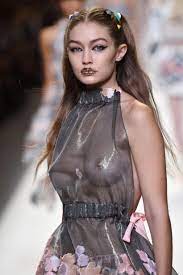 Gigi Hadid Free Boobs at Fendi After Getting Attacked in Milan