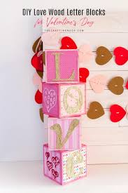 diy love wood letter blocks for