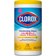 Clean desks, wipe down break room counters, and eliminate most viruses and bacteria with clorox wipes. Clorox 75 Count Crisp Lemon Scent Bleach Free Disinfecting Wipes 4460001628 The Home Depot