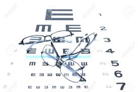 Vision Idea By Eye Glasses Frames On Vision Testing Chart Background
