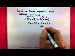 Linear Equation With Infinite Solutions