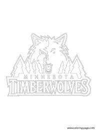 The current logo comprises all the three team's colors: Minnesota Timberwolves Logo Nba Sport Coloring Pages Printable