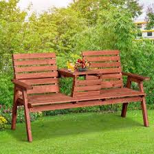 Outsunny 2 3 Seater Wood Garden Bench