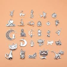 27pcs set cat charms jewelry making