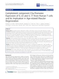 Pdf Complement Component C5a Promotes Expression Of Il 22