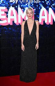 lily allen dons plunging black dress at