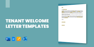 11 tenant welcome letter templates pdf