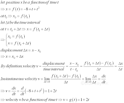 Mechanics Equations Of 1d Kinematics