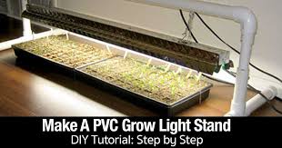 Then, hold up the end of the grow light high enough to give clearance for your seed starting tray and its cover. How To Build An Indoor Grow Lights System