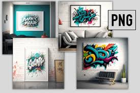 5 Piece Wall Art Mockup Graphic Graphic