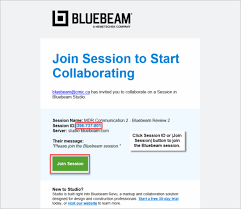 create bluebeam studio session