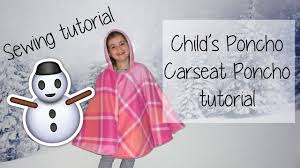Child Carseat Poncho Pattern