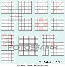 Sudoku Templates Clipart K5566842 Fotosearch