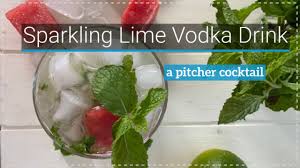 sparkling lime vodka drink a pitcher