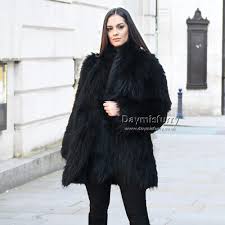 Knitted Raccoon Fur Lady Jacket Real