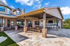 Outdoor Living Room With Patio Cover