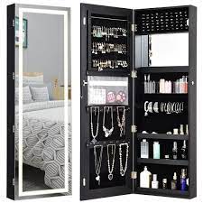 Mirror Jewelry Box Cabinet Lockable