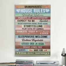Grandpas House Rules Canvas Prints
