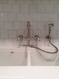 Wall Mount Nickel Faucet With Sprayer