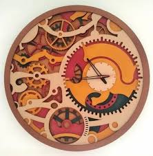 Decor Round Wooden Wall Clock Art