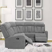 curved sectional sofa manual recliner