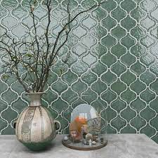 Arabesque Glossy Glass Mosaic Tile 6 8