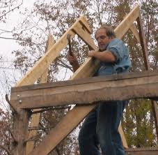 building an old fashioned pole barn