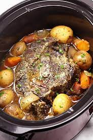 slow cooker beef roast with potatoes