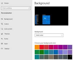 change background color in windows 10 pc