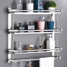 304 stainless steel bathroom kit accessories shelf holder storage bath hardware set towel bar soap dish rack 1,869 stainless steel bath storage products are offered for sale by suppliers on alibaba.com, of which storage. Csp Stainless Steel 3 Layer Bath Towel Rack Shopee Philippines