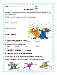 Florida maine shares a border only with new hamp. Winter Trivia Worksheets Teaching Resources Teachers Pay Teachers