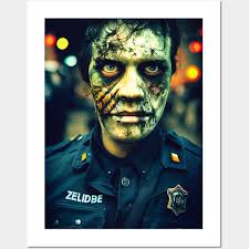 Zombie Police Officer Portrait Zombie