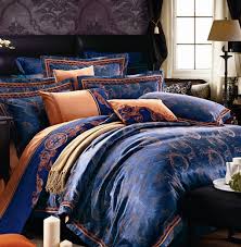 royalblue colour jacquard bedding set