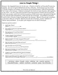 A collection of downloadable worksheets, exercises and activities to teach 9th grade, shared by english language teachers. Core French Reading Comprehension Passages And Worksheets All About Me