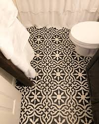 stenciled ceramic tile floors for the