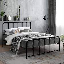 Domee Queen Size Metal Bed Frame Black