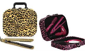 curling tong and vanity case groupon