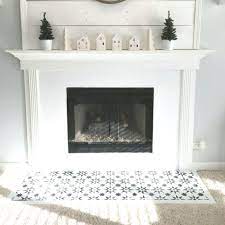 Painted Fireplace Ideas With Stenciled
